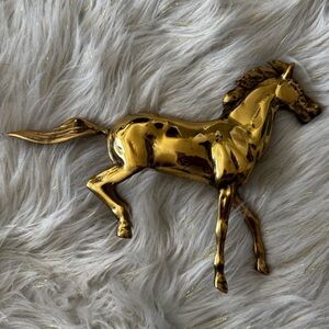 Solid Brass Horse Vintage MCM